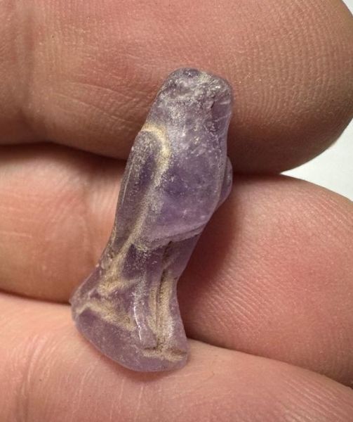 Picture of ANCIENT EGYPT, NEW KINGDOM AMETHYST HORUS AMULET. 1400 B.C