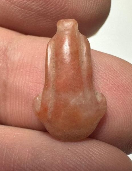 Picture of ANCIENT EGYPT. NEW KINGDOM CARNELIAN LOTUS FLOWER. 1250 B.C