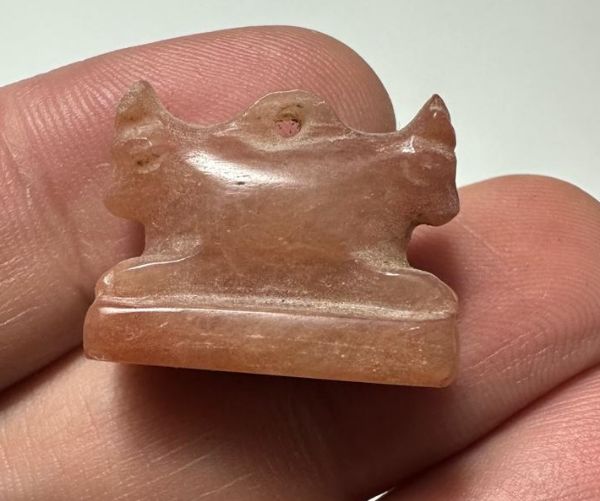 Picture of ANCIENT EGYPT. NEW KINGDOM  STONE  DOUBLE AMULET OF AN APIS BULL. 1400 - 1200 B.C