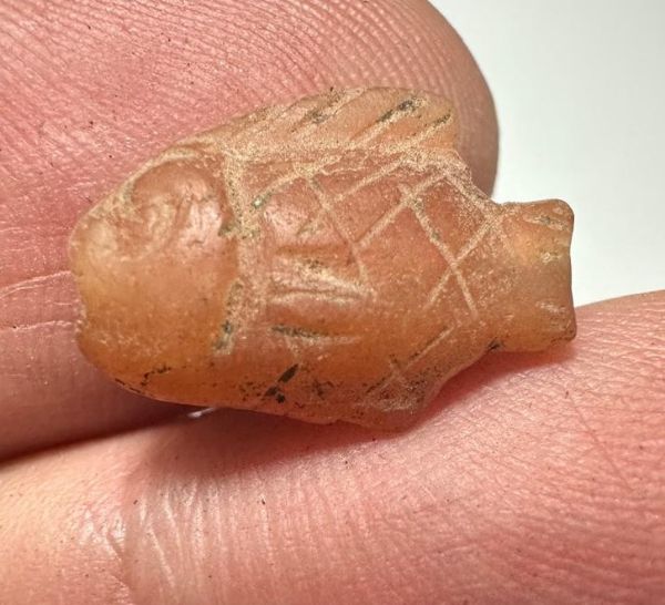Picture of ANCIENT EGYPT. NEW KINGDOM  STONE TILAPIA FISH AMULET. 1400 - 1200 B.C