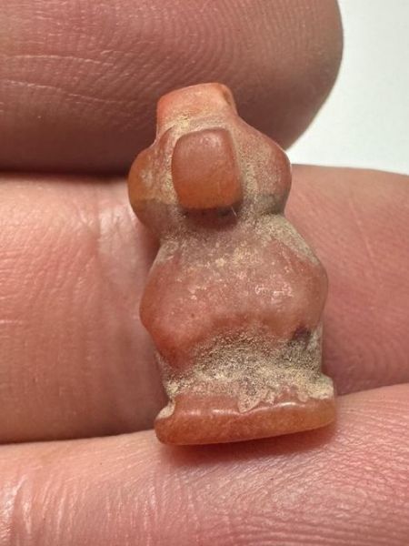 Picture of ANCIENT EGYPT, NEW KINGDOM STONE AMULET OF A BABOON .  1400 - 1100 B.C
