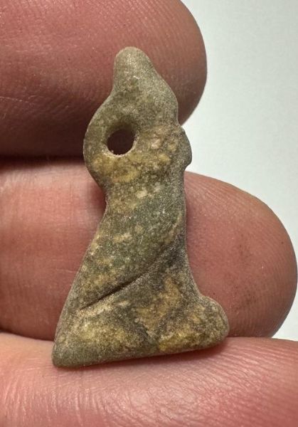 Picture of ANCIENT EGYPT, NEW KINGDOM STONE AMULET OF HORUS .  1400 - 1100 B.C