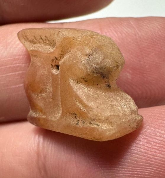 Picture of ANCIENT EGYPT -  BEAUTIFUL  CARNELIAN AMULET OF A HARE . NEW KINGDOM .1250 B.C. 