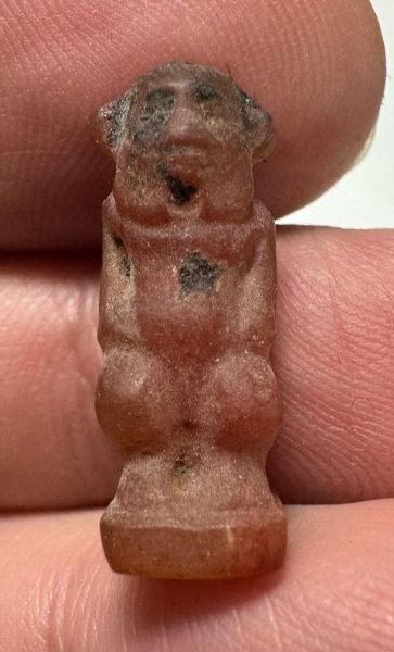 Picture of ANCIENT EGYPT, NEW KINGDOM CARNELIAN BES AMULET. 1400 - 1200 B.C
