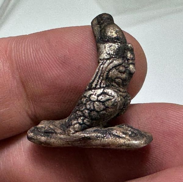 Picture of ANCIENT EGYPT , NEW KINGDOM SILVER HORUS AMULET.  1250 B.C