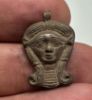 Picture of ANCIENT EGYPT. NEW KINGDOM SOLID SILVER HATHOR  AMULET. 1250 B.C 