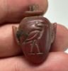 Picture of ANCIENT EGYPT. NEW KINGDOM  BLOODY RED CARNELIAN  HEART AMULET WITH A HERON. 1250 B.C 