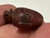 Picture of ANCIENT EGYPT. NEW KINGDOM  BLOODY RED CARNELIAN  HEART AMULET WITH A HERON. 1250 B.C 