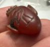 Picture of ANCIENT EGYPT. NEW KINGDOM  BLOODY RED CARNELIAN  HEART AMULET WITH A HERON. 1250 B.C 