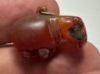 Picture of ANCIENT EGYPT. CARNELIAN HIPPOPOTAMUS WITH THE ORIGINAL ANCIENT GOLD RING ATTACHED. 1250 B.C. NEW KINGDOM