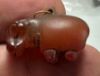 Picture of ANCIENT EGYPT. CARNELIAN HIPPOPOTAMUS WITH THE ORIGINAL ANCIENT GOLD RING ATTACHED. 1250 B.C. NEW KINGDOM