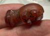 Picture of ANCIENT EGYPT. CARNELIAN HIPPOPOTAMUS WITH THE ORIGINAL ANCIENT GOLD RING ATTACHED. 1250 B.C. NEW KINGDOM
