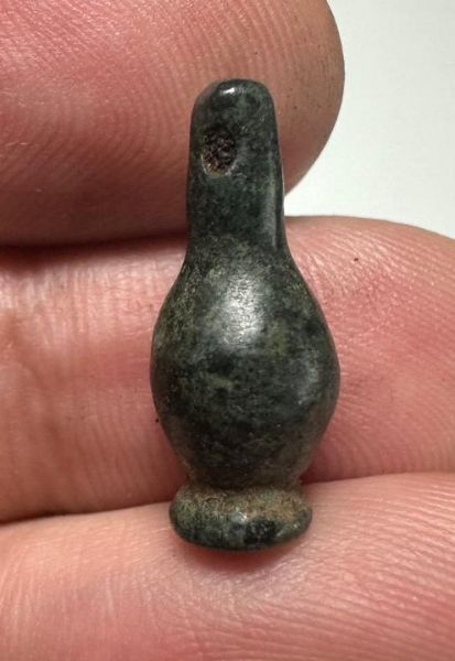 Picture of   ANCIENT EGYPT. LARGE STONE POPPY SEED AMULET. 1250 B.C  NEW KINGDOM