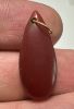 Picture of ANCIENT EGYPT. NEW KINGDOM CARNELIAN AMULET / BEAD WITH ORIGINAL GOLD SUSPENSION LOOP . 1400 - 1200 B.C NEW KINGDOM