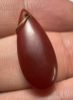 Picture of ANCIENT EGYPT. NEW KINGDOM CARNELIAN AMULET / BEAD WITH ORIGINAL GOLD SUSPENSION LOOP . 1400 - 1200 B.C NEW KINGDOM