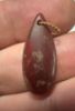 Picture of  ANCIENT EGYPT. NEW KINGDOM TEAR DROP CARNELIAN AMULET / BEAD WITH ORIGINAL GOLD SUSPENSION LOOP . 1400 - 1200 B.C  NEW KINGDOM