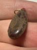 Picture of  ANCIENT EGYPT. NEW KINGDOM TEAR DROP CARNELIAN AMULET / BEAD WITH ORIGINAL GOLD SUSPENSION LOOP . 1400 - 1200 B.C  NEW KINGDOM