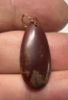 Picture of  ANCIENT EGYPT. NEW KINGDOM TEAR DROP CARNELIAN AMULET / BEAD WITH ORIGINAL GOLD SUSPENSION LOOP . 1400 - 1200 B.C  NEW KINGDOM