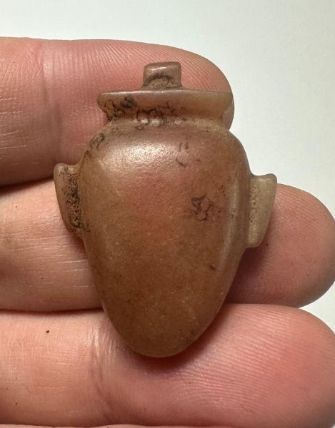 Picture of HUGE SIZE:   ANCIENT EGYPT, NEW KINGDOM CARNELIAN HEART AMULET. 1400 - 1200 B.C   