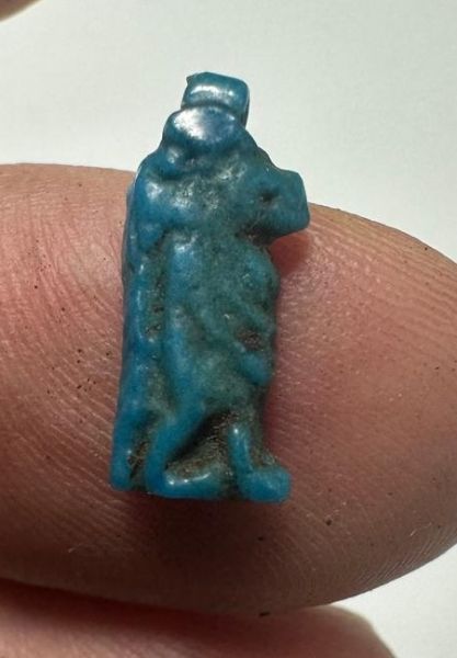 Picture of ANCIENT EGYPT, AMARNA FAIENCE AMULET OF TAWERET. 1334 – 1325 BC .     1334 – 1325 BC . TIME OF KING TUTANKHAMUN