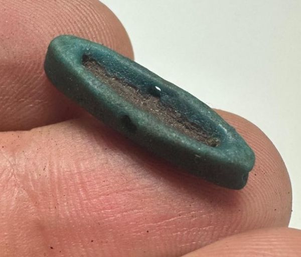 Picture of ANCIENT EGYPT, AMARNA FAIENCE AMULET . 1334 – 1325 BC .     1334 – 1325 BC . TIME OF KING TUTANKHAMUN