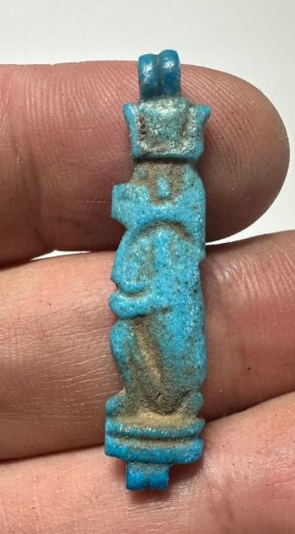 Picture of ANCIENT EGYPT. LATE NEW KINGDOM FAIENCE AMULET OF TAWERET. 13TH - 12TH CENTURY  BC .   