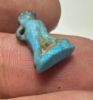 Picture of ANCIENT EGYPT. LATE NEW KINGDOM FAIENCE AMULET OF A FALCON - HORUS. 13TH - 12TH CENTURY  BC .