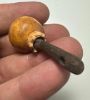 Picture of ANCIENT EGYPT. NEW KINGDOM WOOD AND BONE? ORNAMENT. 1400 - 1200 B.C. POMEGRANATE SHAPED  