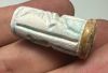 Picture of  ANCIENT NEO-ASSYRIAN FAIENCE CYLENDER SEAL WITH THE ORIGINAL GOLD CAP. 700 - 650 B.C