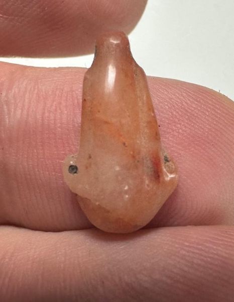 Picture of ANCIENT EGYPT. NEW KINGDOM CARNELIAN LOTUS FLOWER. 1250 B.C