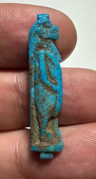 Picture of ANCIENT EGYPT. LATE NEW KINGDOM FAIENCE AMULET OF TAWERET. 13TH - 12TH CENTURY  BC .   