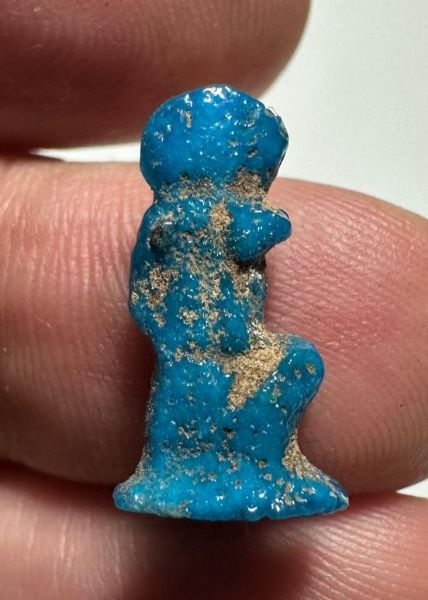 Picture of ANCIENT EGYPT. LATE NEW KINGDOM FAIENCE AMULET OF HORUS. 13TH - 12TH CENTURY  BC .  