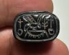 Picture of ANCIENT EGYPT, NEW KINGDOM  BLACK AGATE STONE SCARAB. 1400 - 1200 B.C