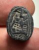 Picture of ANCIENT EGYPT.  SECOND INTERMEDIATE PERIOD BLACK LIMESTONE  SCARAB. 1750 - 1550 B.C 