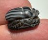 Picture of ANCIENT EGYPT, NEW KINGDOM BANDED AGATE STONE SCARAB.  1400 - 1200 B.C.