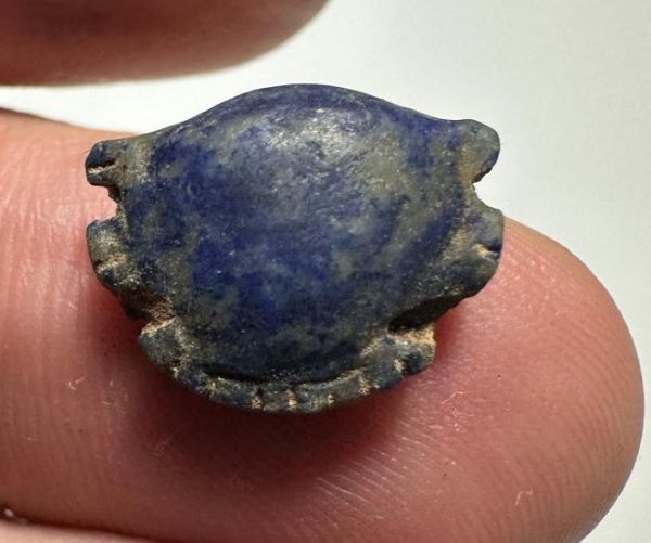 Picture of ANCIENT EGYPT. LAPIS LAZULI SEA SHELL AMULET. 1250 B.C  NEW KINGDOM