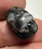 Picture of ANCIENT EGYPT, NEW KINGDOM BANDED AGATE STONE SCARAB.  1400 - 1200 B.C.  KING'S THUTMOSES III'S NAME