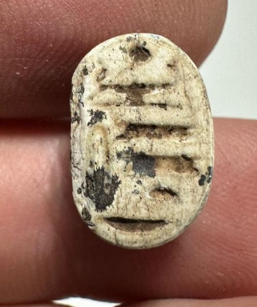 Picture of ANCIENT EGYPT, NEW KINGDOM STEATITE STONE SCARAB.  1400 - 1200 B.C.