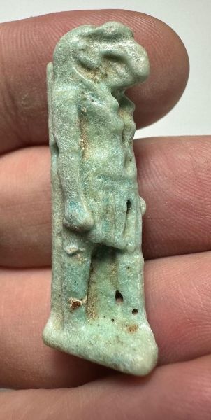 Picture of ANCIENT EGYPT. FAIENCE AMULET OF THOTH. 600 - 300 B.C