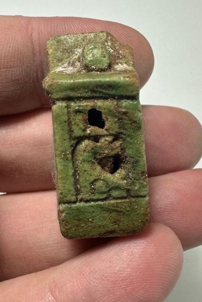 Picture of ANCIENT EGYPT.  FAIENCE SHRINE AMULET.  600 - 300  B.C