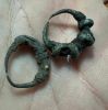 Picture of ANCIENT EGYPT. NEW KINGDOM SILVER EARRINGS (2). 1400 - 1200 B.C