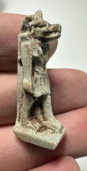Picture of  ANCIENT  EGYPT. FAIENCE AMULET. ANUBIS. 600 - 300 B.C