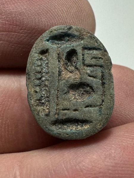 Picture of   Ancient Egypt. New Kingdom. 1400 - 1200 B.C EGYPTIAN BLUE (FAIENCE) Scarab