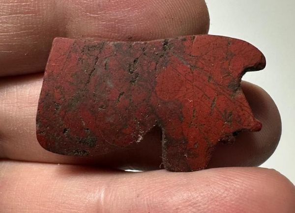 Picture of ANCIENT EGYPT. RED JASPER  EYE OF HORUS AMULET. 1250 B.C  NEW KINGDOM