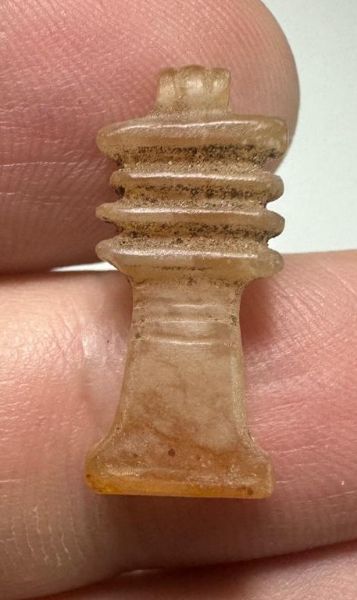 Picture of ANCIENT EGYPT, NEW KINGDOM CARNELIAN DJED PILLAR AMULET. 1400 - 1200 B.C