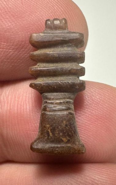 Picture of ANCIENT EGYPT, NEW KINGDOM STONE DJED PILLAR AMULET. 1400 - 1200 B.C