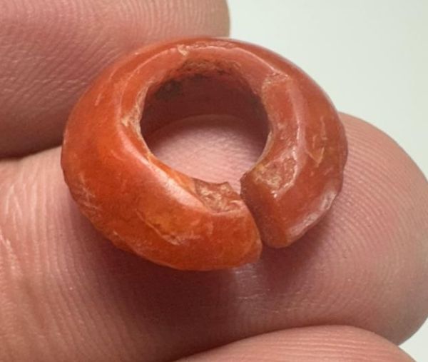 Picture of ANCIENT EGYPT, 18TH DYNASTY. CARNELIAN HAIR RING. 1400 B.C