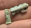 Picture of ANCIENT EGYPT. LOT OF TWO FAIENCE AMULETS. 600 - 300 B.C