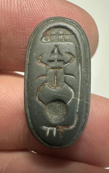 Picture of   Ancient Egypt. Stone Scarab. MOST PROBABLY LATE PERIOD. SCHEST STONE. 600 - 300 B.C