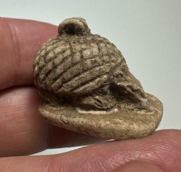 Picture of ANCIENT EGYPT.  STONE AMULET OF A  HEDGEHOG. 600 - 300 B.C